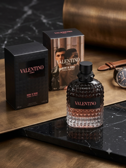 Valentino Uomo Born in Roma Coral Fantasy (100ml) With Og Box